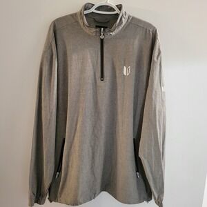 Linksoul Boardwalker 1/4 Zip Golf Windbreaker Jacket Men's Size XL Pullover Gray